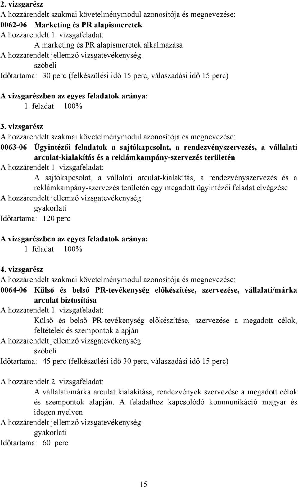 az egyes feladatok aránya: 1. feladat 100% 3.