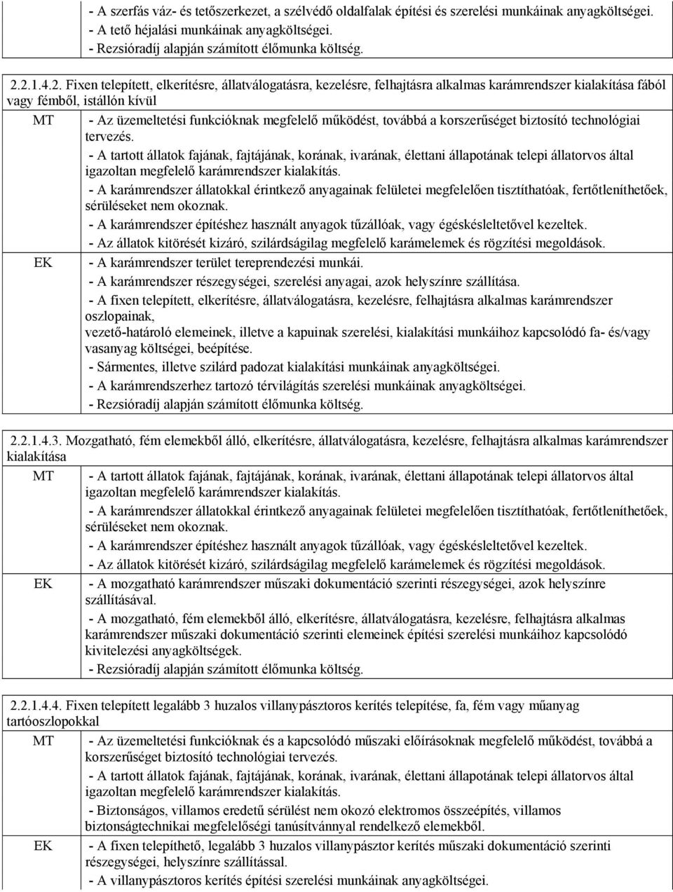 működést, továbbá a korszerűséget biztosító technológiai tervezés.