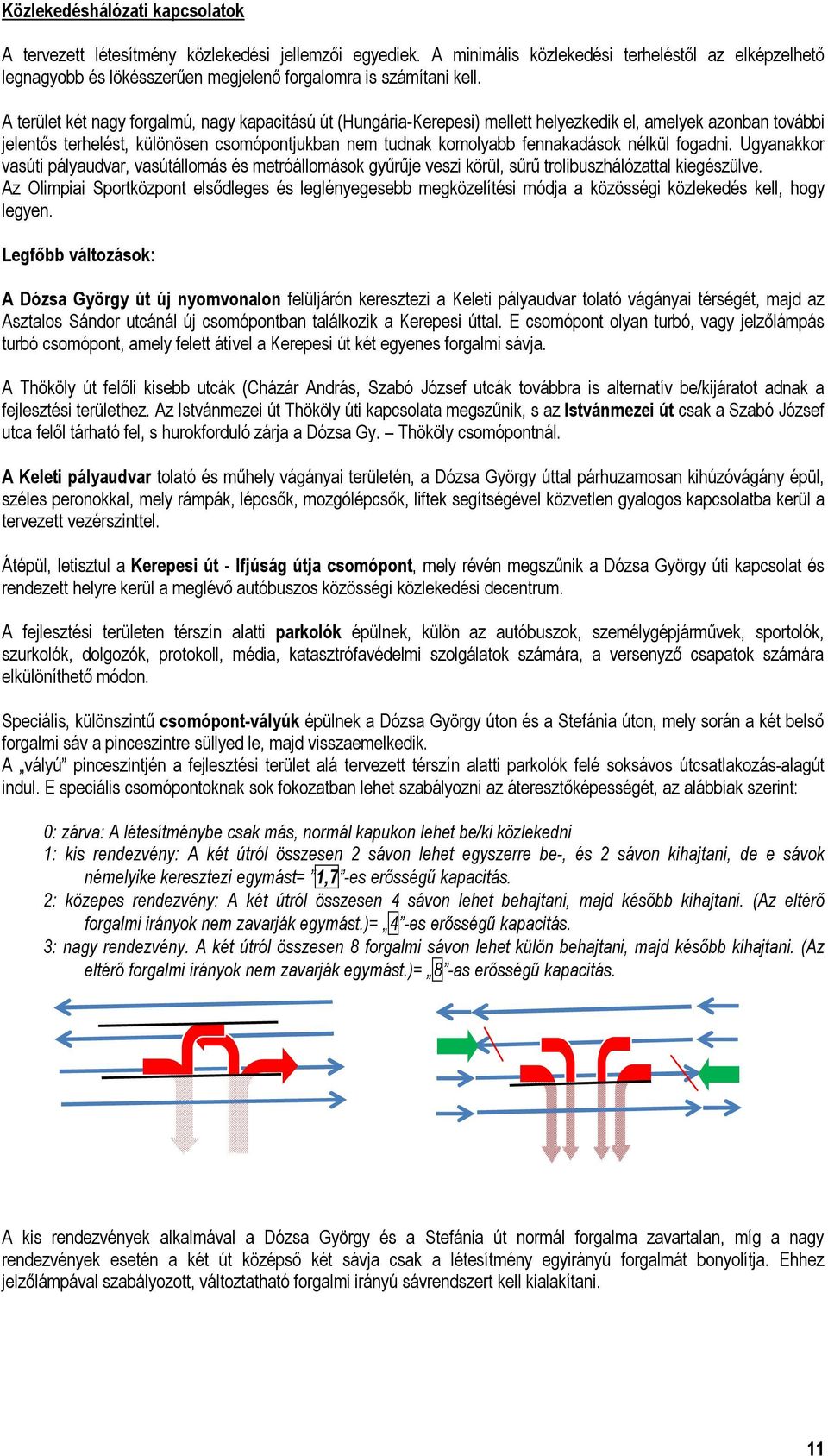 A terület két nagy forgalmú, nagy kapacitású út (Hungária-Kerepesi) mellett helyezkedik el, amelyek azonban további jelentős terhelést, különösen csomópontjukban nem tudnak komolyabb fennakadások