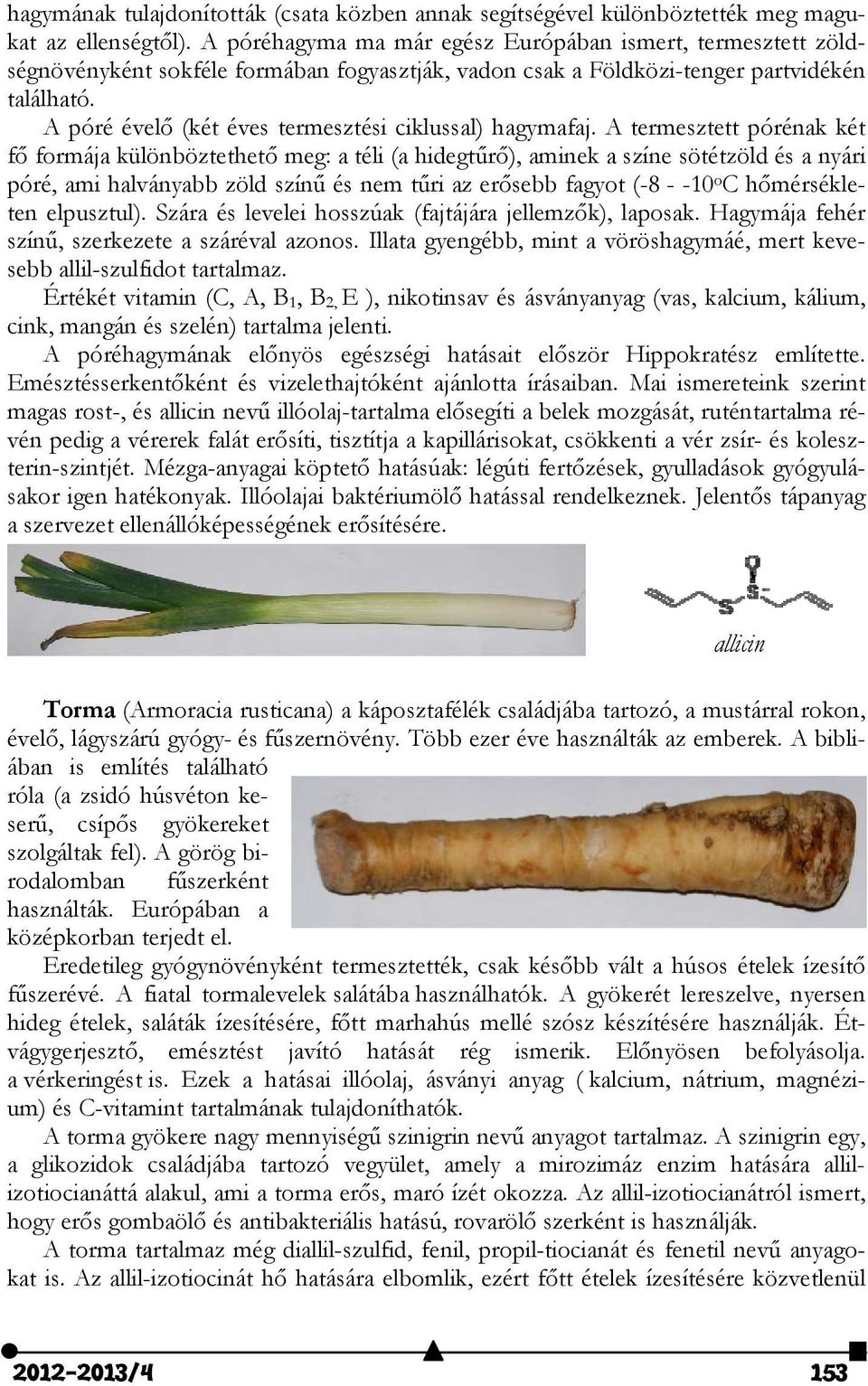A póré évelő (két éves termesztési ciklussal) hagymafaj.