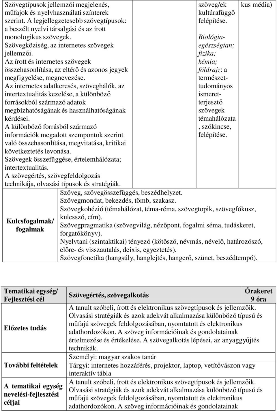 Az adatkeresés, szöveghálók, az intertextualitás kezelése, a különböző forrásokból származó adatok megbízhatóságának és használhatóságának kérdései.