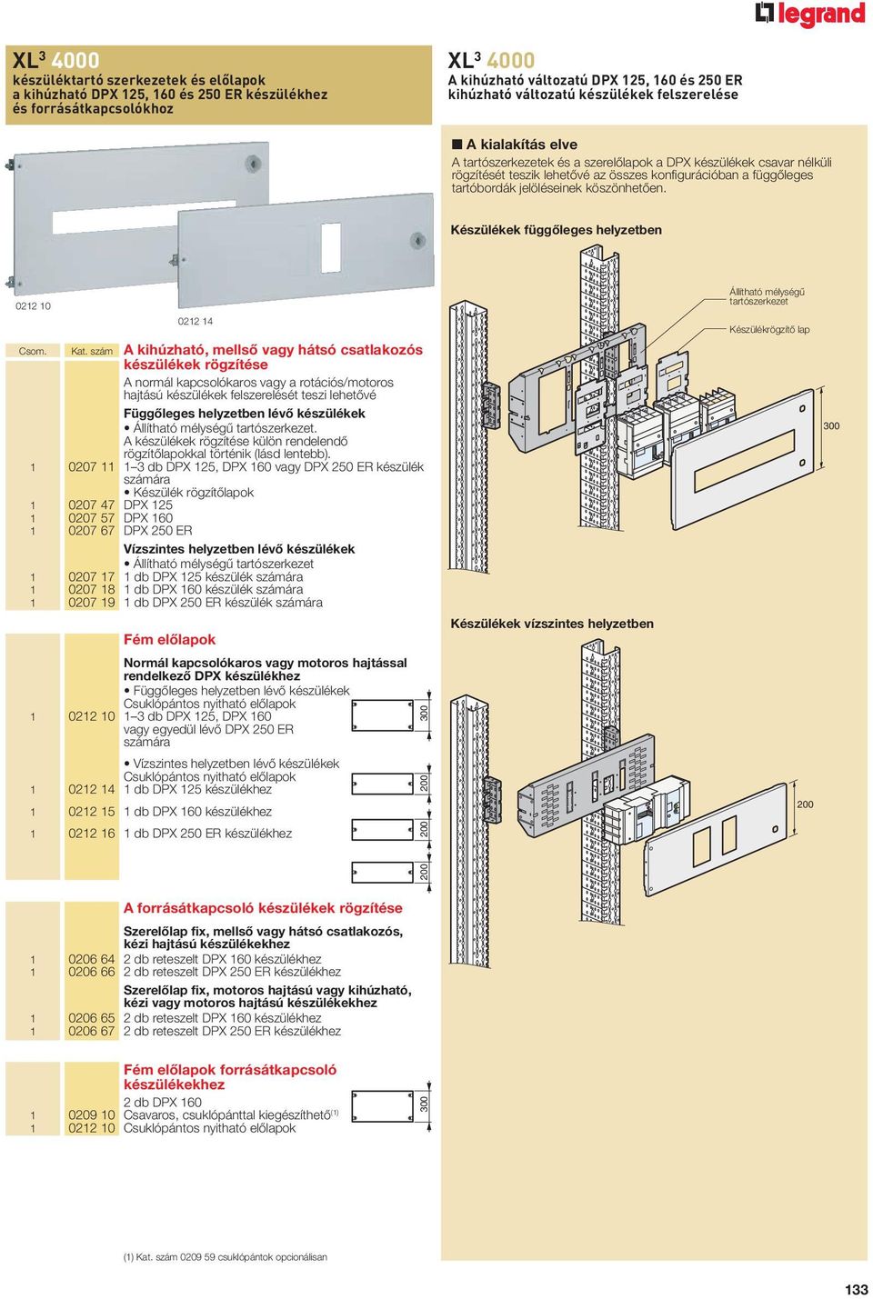 jelöléseinek köszönhetôen. Készülékek függôleges helyzetben 0212 10 0212 14 Csom. Kat.