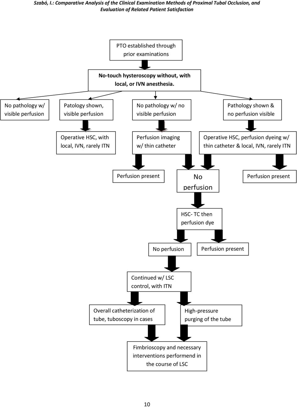 rarely ITN Perfusion imaging w/ thin catheter Operative HSC, perfusion dyeing w/ thin catheter & local, IVN, rarely ITN Perfusion present No perfusion Perfusion present HSC-