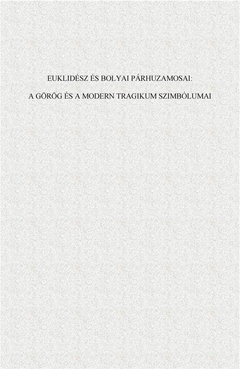 PÁRHUZAMOSAI: A