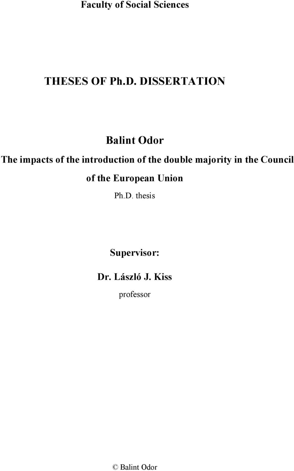 of the double majority in the Council of the European