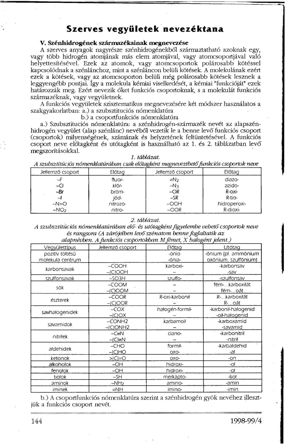 helyettesítésével. Ezek az atomok, vagy atomcsoportok polárosabb kötéssel kapcsolódnak a szénlánchoz, mint a szénláncon belüli kötések.