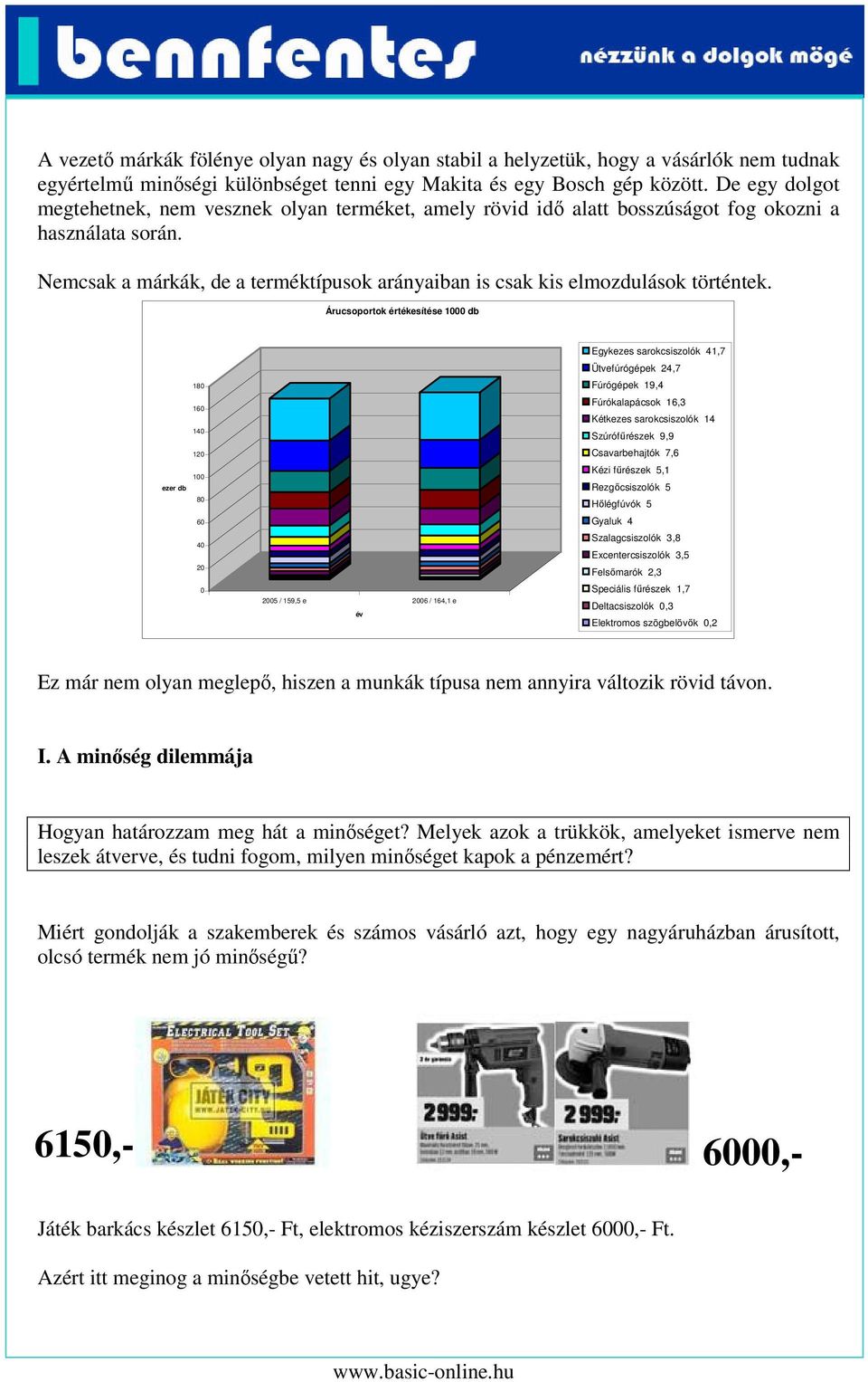 Nemcsak a márkák, de a terméktípusok arányaiban is csak kis elmozdulások történtek.