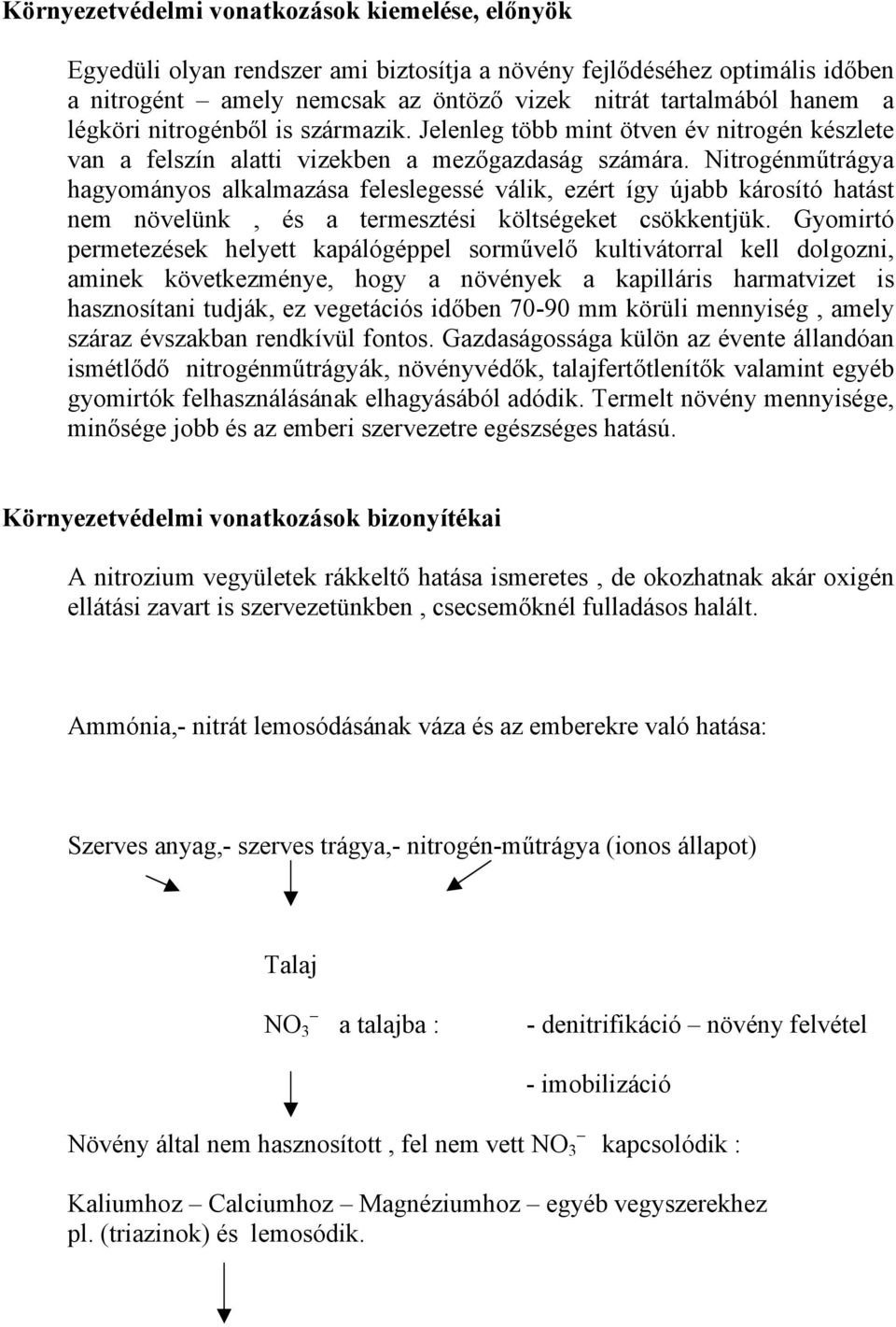 Nitrogénműtrágya hagyományos alkalmazása feleslegessé válik, ezért így újabb károsító hatást nem növelünk, és a termesztési költségeket csökkentjük.