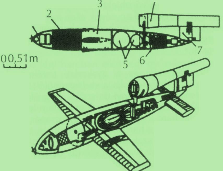 4. ábra: A németek által gyártott és alkalmazott egyik csodafegyver, a V 1, a mai robotrepülőgépek őse (MSZ- archiv) Van egy olyan elképzelés a rakéta működését illetően, hogy az a levegőre