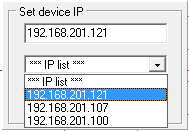 Grafikonozás indítása Kattintson az Set IP gombra a felső menüsorban.