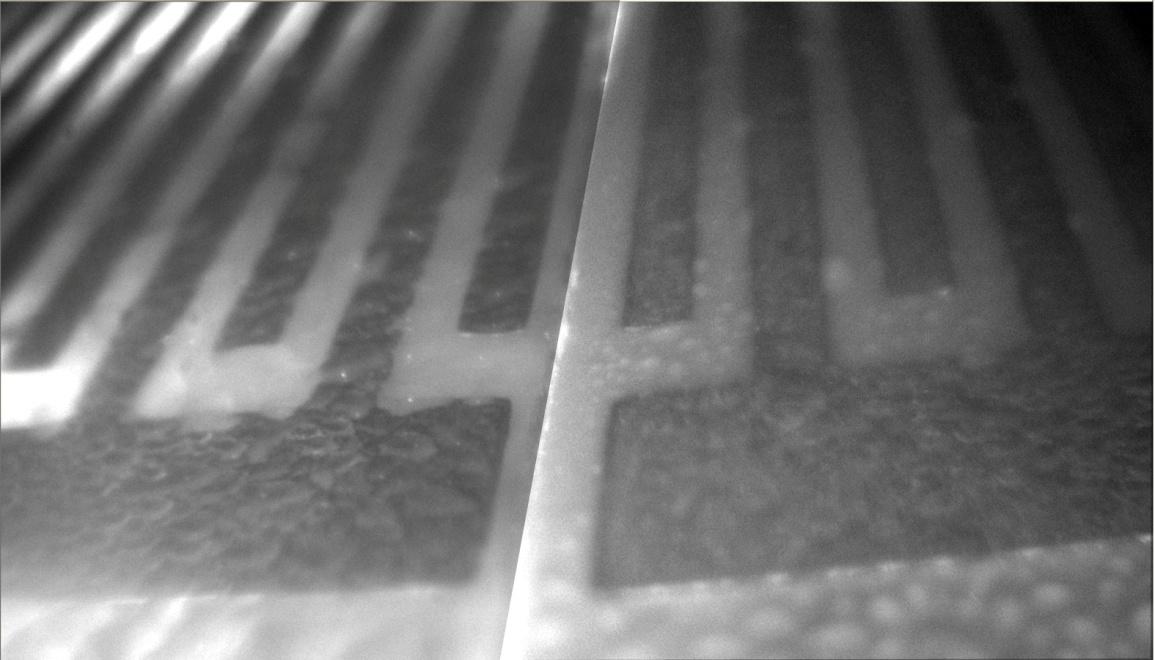 FR4 nagyobb cseppek kisebb cseppek PI 27. ábra. Különböző méretű cseppek az FR4 es PI típusú mérőlemezeken (t = 10 sec).