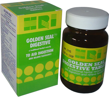 HRI Golden Seal Digestive -Tablete pentru digestie uşoară Azi multă lume se confruntă cu problemele generate de tulburările metabolismului. Acestea sunt legate de alimentaţia necorespunzătoare.
