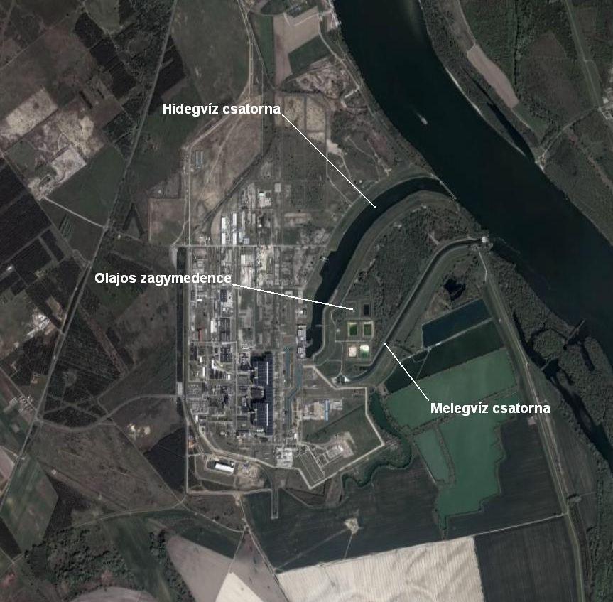 6. számú ábra:a zagymedencék elhelyezkedése (Forrás:Farkas Edit Google maps alapján) 3.2.6. A vegyszeres hulladékvizek A primer és a szekunder köri rendszereknél végzett éves karbantartások során a technológiai lerakódások eltávolítása érdekében vegyszeres tisztításokat végeznek.