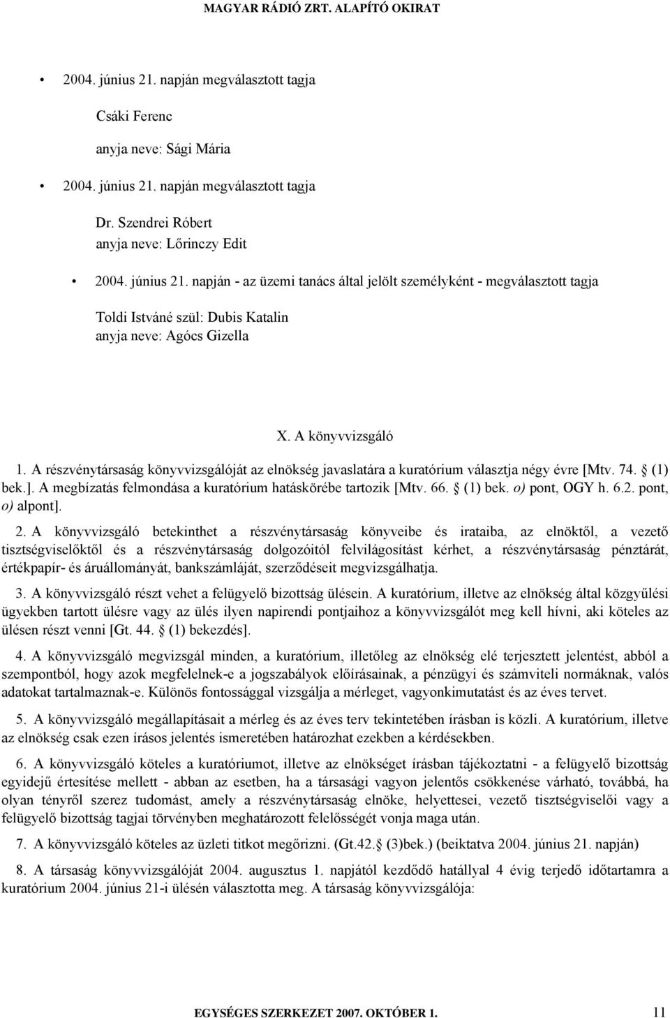 (1) bek. o) pont, OGY h. 6.2. pont, o) alpont]. 2.