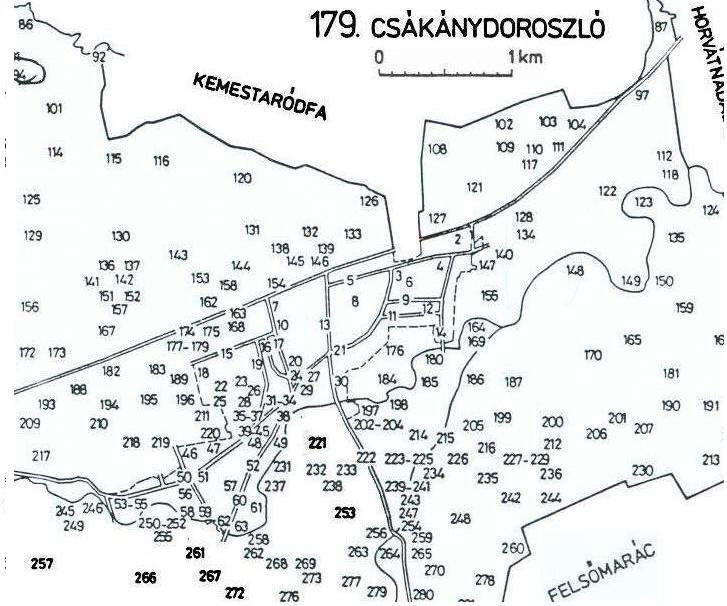 Helynevek a teljesség igénye nélkül: 48:Uj-házok: házak, melyeket az 1853-as tűzvész pusztítása után építtette a gróf, mindkettő cselédház.