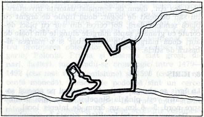 opțiune 36, care s-a împrăștiat și ea prin istoriografie 37. Sebestyén a publicat și harta Egris-ului de dinainte de distrugerea fortificației (Fig. 2).