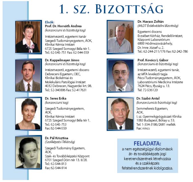 2007. április MLDT és a MIT közös rendezvénye: "ANA szűrőmódszer. A máj autoimmun betegségeinek laboratóriumi diagnosztikája. Az ANCA pozitív vasculitisek kivizsgálása", Budapest 2007.
