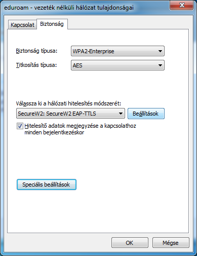 6. Kattintsunk a Kapcsolat beállításainak módosítása menüpontra! Click on the Change connection settings item. 7.