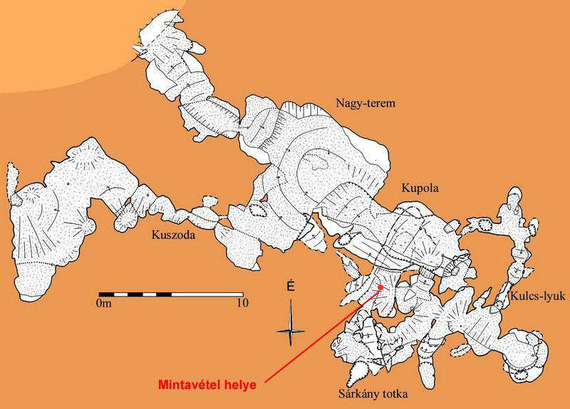 Fecske-lyuk Kataszteri szám: 539-9 A barlang (7. ábra) a Délkeleti-Bükkben a miskolc-tapolcai Vár-hegy felhagyott kőfejtőjének K-i falán nyílik, a bányatalp fölött kb.