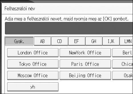 Dokumentumszerver Egy felhasználói név regisztrálása vagy módosítása (Ha a Címlistába mentett felhasználói neveket használja) A következõ fejezet leírja a tárolt dokumentumhoz csatolandó felhasználói