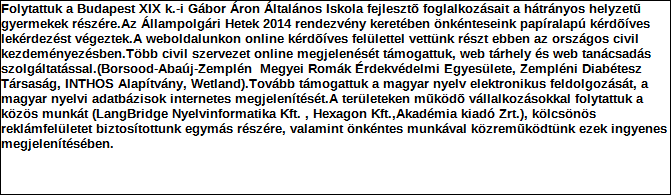 1. Szervezet azonosító adatai 1.1 Név 1.2 Székhely Irányítószám: 1 2 3 7 Település: Közterület neve: Hrivnák Pál Közterület jellege: utca Házszám: Lépcsőház: Emelet: Ajtó: 154/B 1.