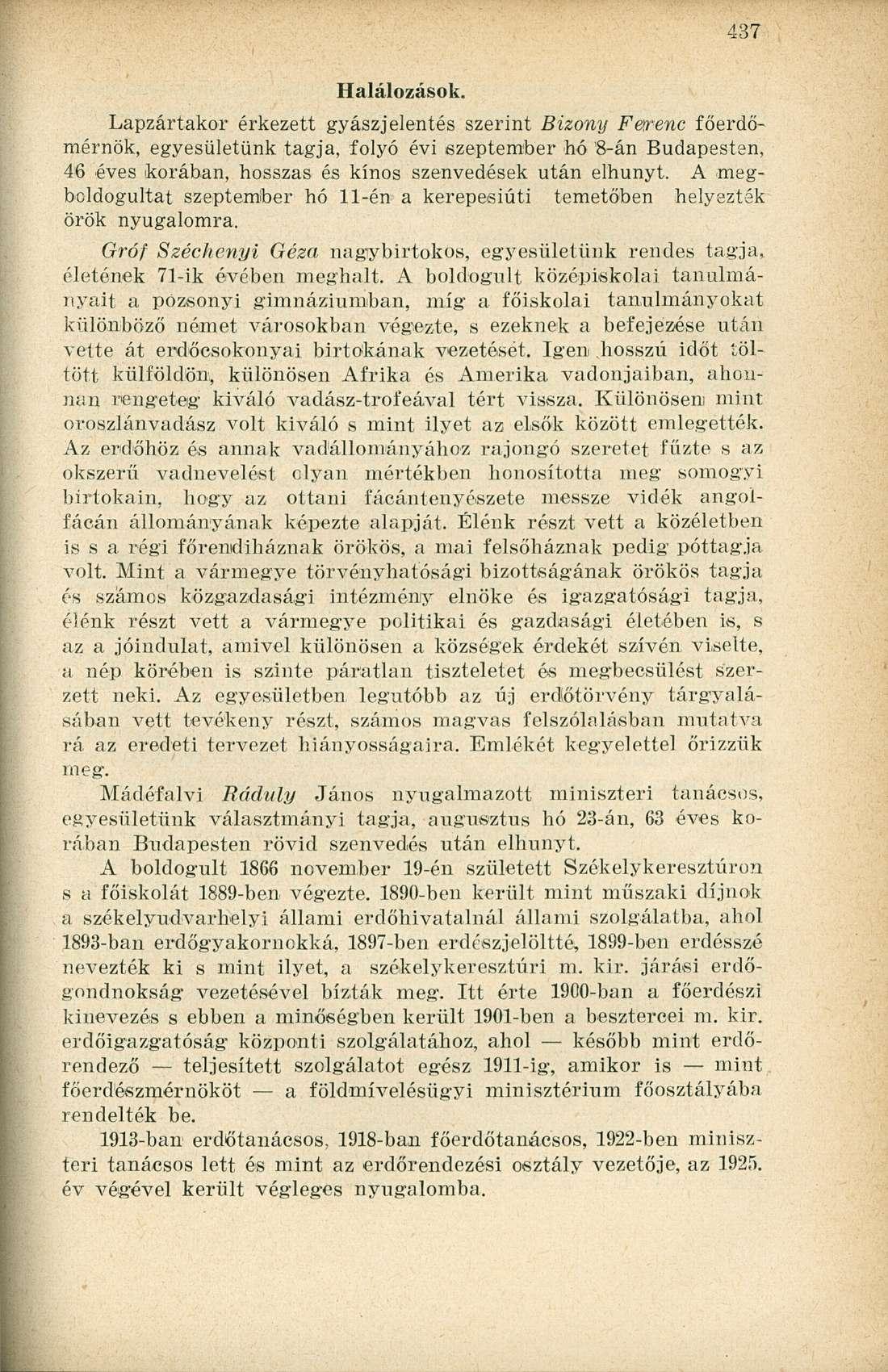 Halálozások.