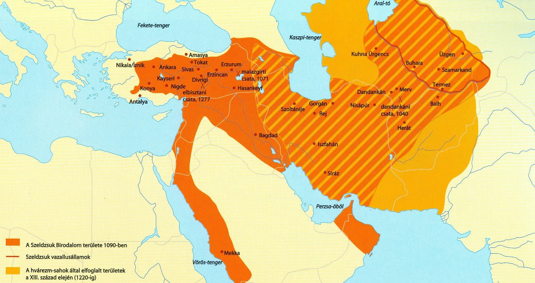 A SZELDZSUK BIRODALMAK A nagyszeldzsuk birodalom: Közép-Ázsiai Oguz törzsszövetség / VIII-X. szd.