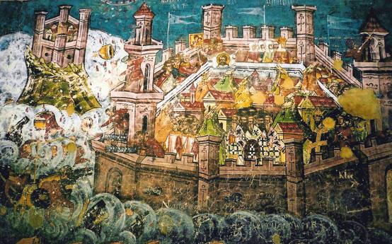 KONSTANTINÁPOLY ELFOGLALÁSA II. (Fatih, azaz Hódító) Mehmed (1451-1481) egy hónapig tartó ostrom után 1453. május 29-én birtokba veszi a várost. Bár a bizánci birodalom megsemmisült, II.