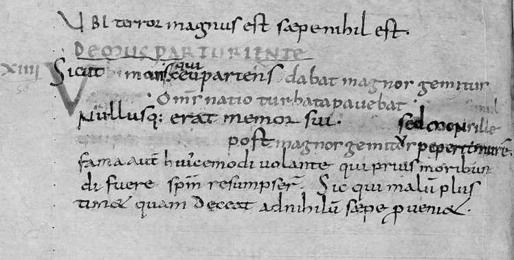 c. A berlini kézirat (E) Az Ms. Lat. oct. 87 jelzetű kézirat, mely ma a Staatsbibliothek zu Berlin Preußischer Kulturbesitz könyvtárában található, a 14.