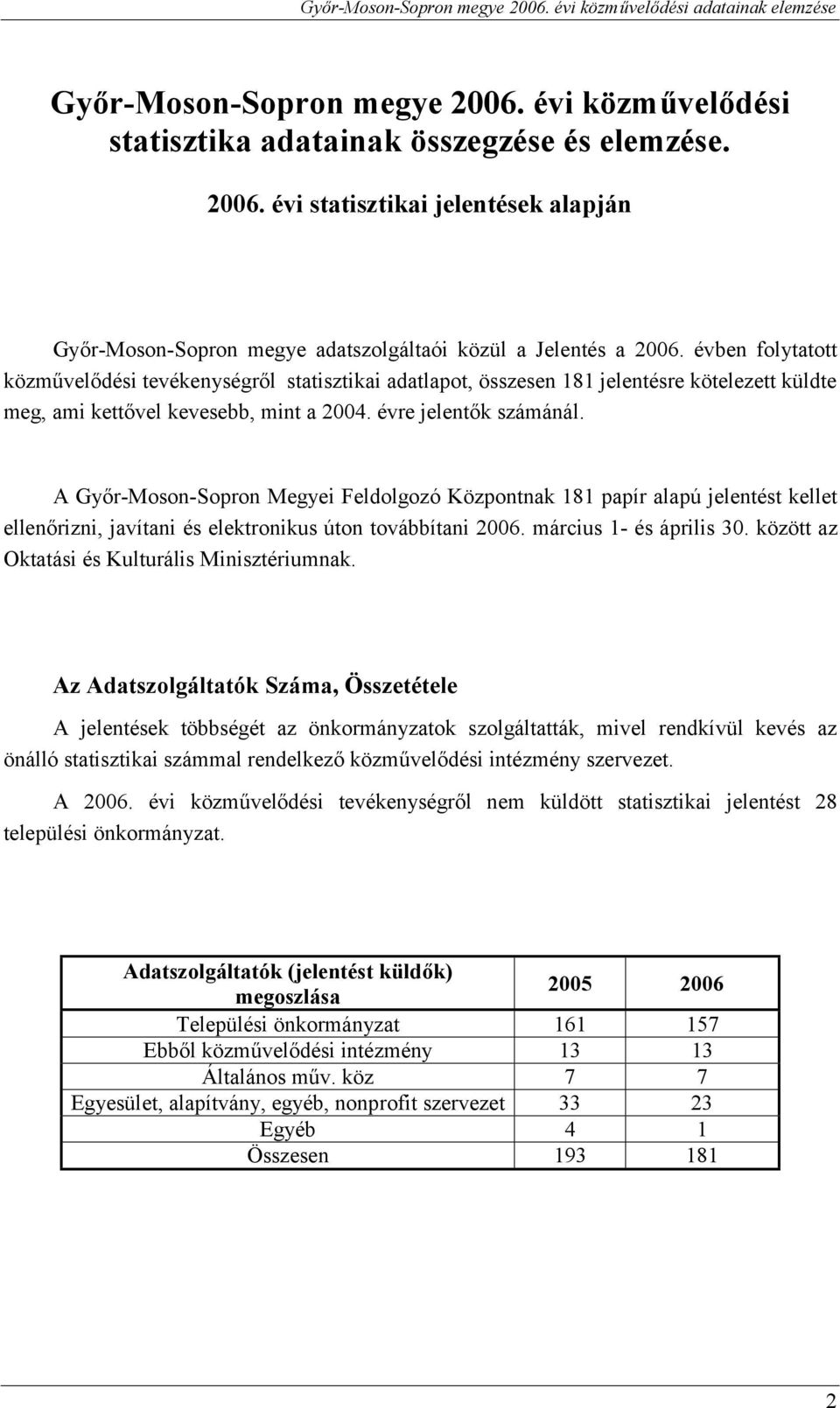 A Győr-Moson-Sopron Megyei Feldolgozó Központnak 181 papír alapú jelentést kellet ellenőrizni, javítani és elektronikus úton továbbítani 26. március 1- és április 3.