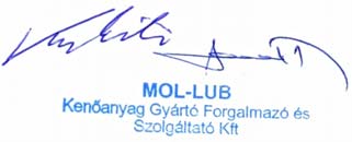 Változat: 2 Felülvizsgálat: 2008. 07. 30. Kibocsátás kelte: 2008. 04. 16. Oldal: 10/(10) A biztonsági adatlap 3.