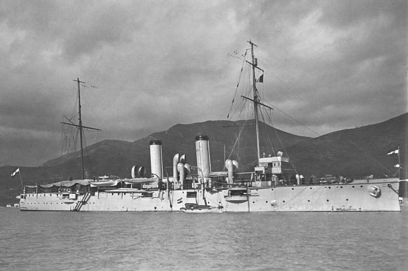 Laid down: 26/05/1899 Builder: Costs: Sister ships: Displacement: Length: Beam: Draught: Change of Draught: Machinery: Bunkerage Endurance: Performance: Speed: Armaments: Launched: 29/10/1900