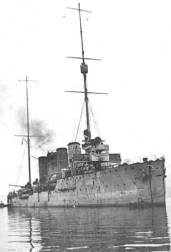 Laid down: 28/10/1911 Later name: Builder: Costs: Sister ships: Displacement: Length: Beam: Draught: Change of Draught Machinery: Bunkerage: Endurance Performance: Speed: Armament: Launched: