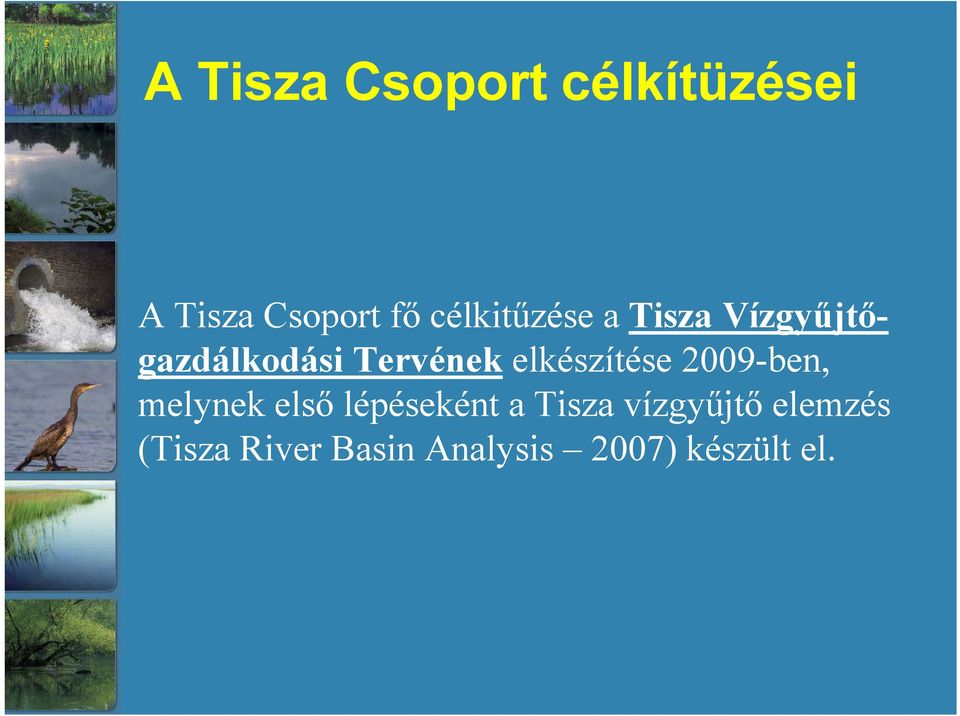 elkészítése 2009-ben, melynek első lépéseként a Tisza