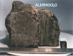 Antarktiszi meteorit (azonosító: ALHA-84001).