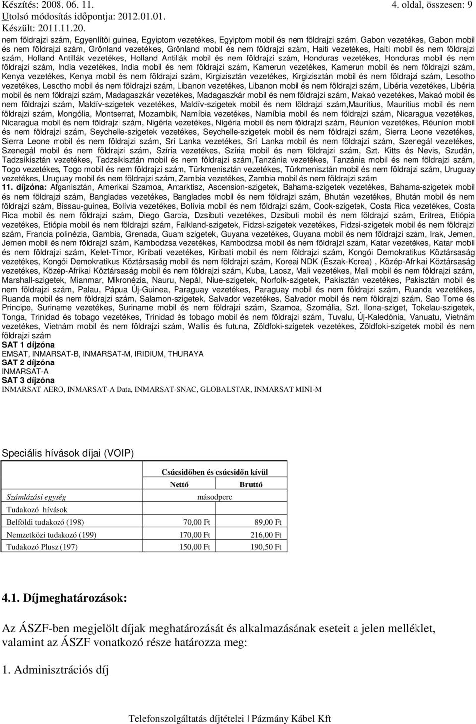 mobil és nem földrajzi szám, Haiti vezetékes, Haiti mobil és nem földrajzi szám, Holland Antillák vezetékes, Holland Antillák mobil és nem földrajzi szám, Honduras vezetékes, Honduras mobil és nem