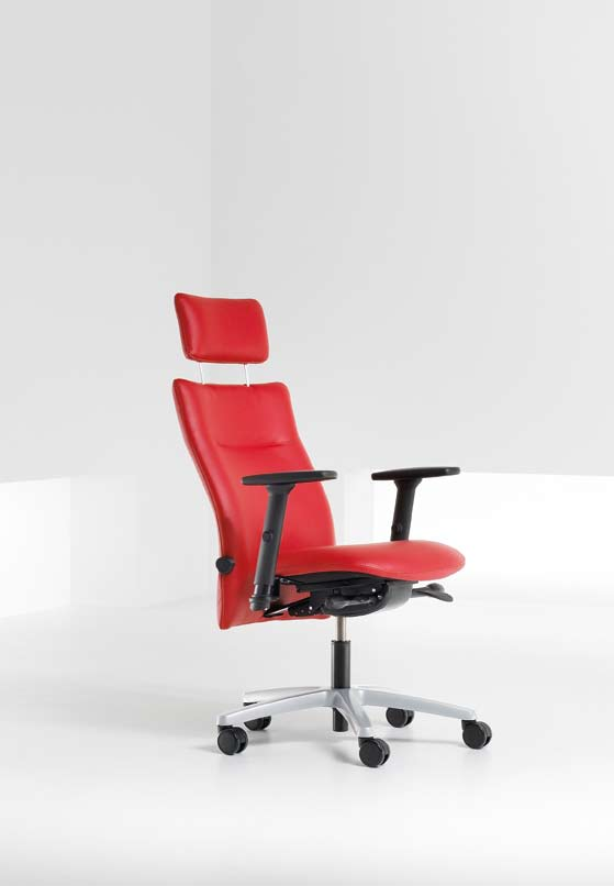 a széles, puha, állítható fejtámla stabil és komfortos támaszt biztosít adjustable headrest for maximum head comfort at work and leisure a 3D karfa szögben, mélységben és magasságban állítható