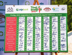 MAGYAR KERÉKPÁRSPORTOK SZÖVETSÉGE Csapatok Kerékpáros csúcstalálkozó Magyarországon A Tour de Hongrie csapatai A 2016-os Tour de Hongrie versenyére 20 csapat kap meghívót, így várhatóan 25 ország 120