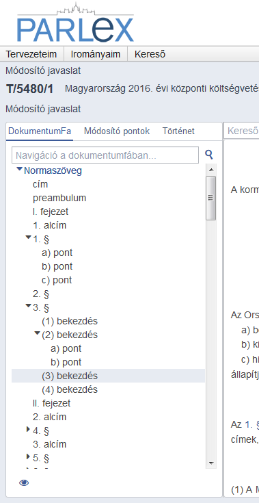 (ENTER-t), de kivételként a preambulumban és egyes importált mellékletekben erre lehetőség van (SHIFT+ENTER). 2.4.5.