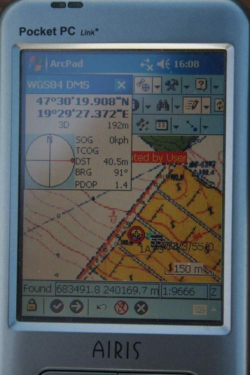 GPS pontok megadása WGS8 és/vagy gységes Országos Vetületi (OV) rendszerben történik.