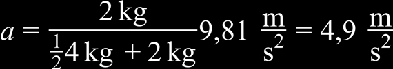Merev testek mozgása (54) (4) Ezt behelyettesítve a (2) egyenletbe a gyorsulást már kiszámolhatjuk: A kötélerő a gyorsulás értékét a (4) egyenletbe helyettesítve kaphatjuk meg: 2 feladat Vízszintes