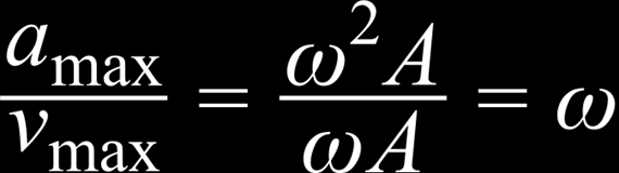 6 fejezet - Harmonikus rezgőmozgás 1 feladat Egy harmonikus rezgőmozgást végző test legnagyobb sebessége legnagyobb gyorsulása Mekkora a rezgés amplitúdója ill frekvenciája?
