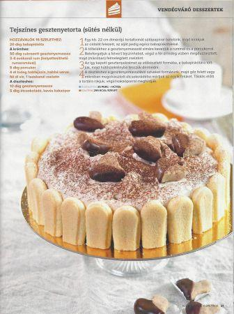 4. ábra Tejszínes gesztenyetorta (Urbán 2015: 31) Az alábbi feladatban egy újságcikk formájában megjelenő reklámhirdetés szerepel (5. ábra).