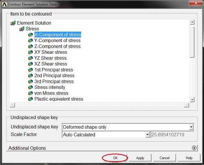 . Indítsuk el a számítást. ANSYS Main Menu Solution Solve Current LS A parancs kiadásakor felugrik ablak. Az OK-ra kattintva elindítjuk a számítást.