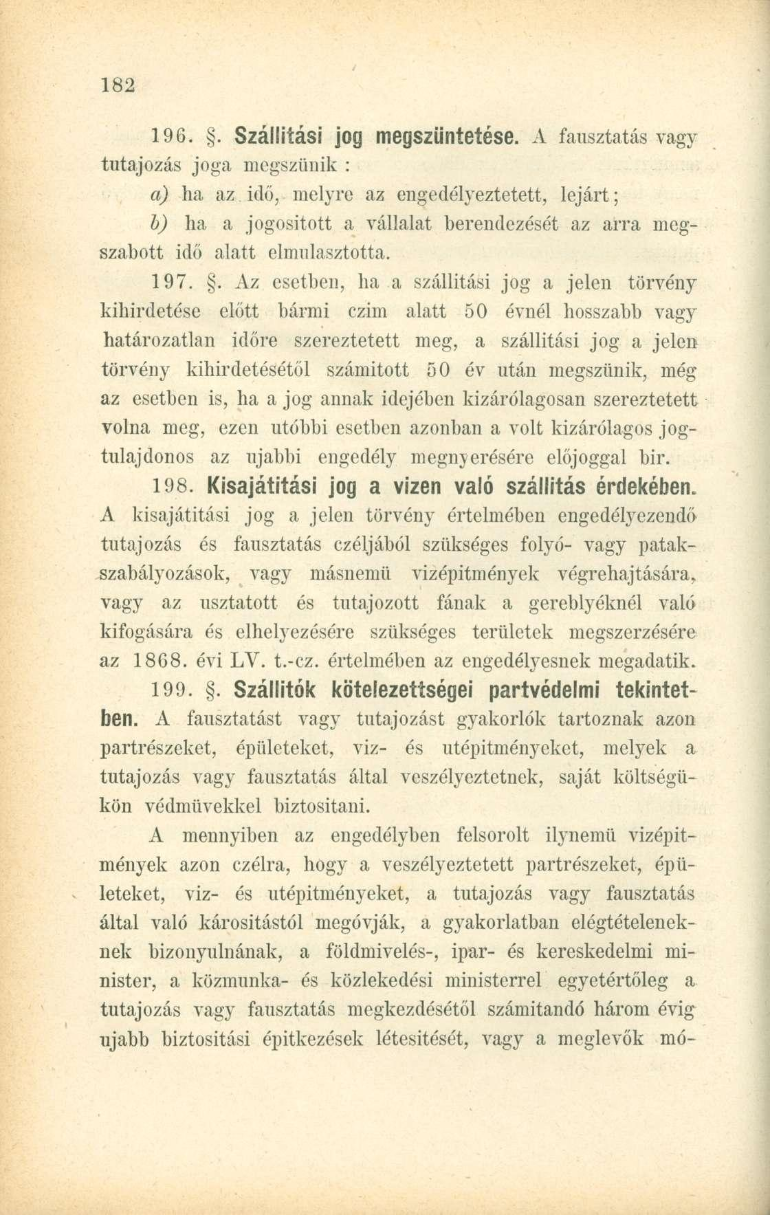 196.. Szállítási jog megszüntetése.