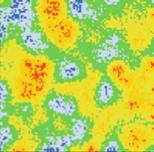 Szemivariogram alapján becsült mintázatok A becslés (krigelés) elsősorban a röghatás és a kezdeti meredekség alapján