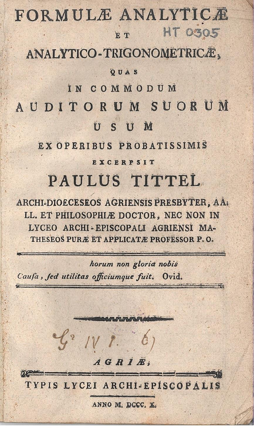 Tittel Pál (1784-1831)