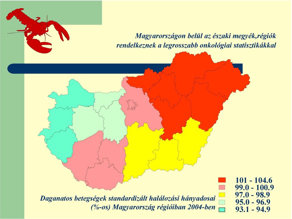 standardizált halálozási hányadosai (%-os) Magyarország
