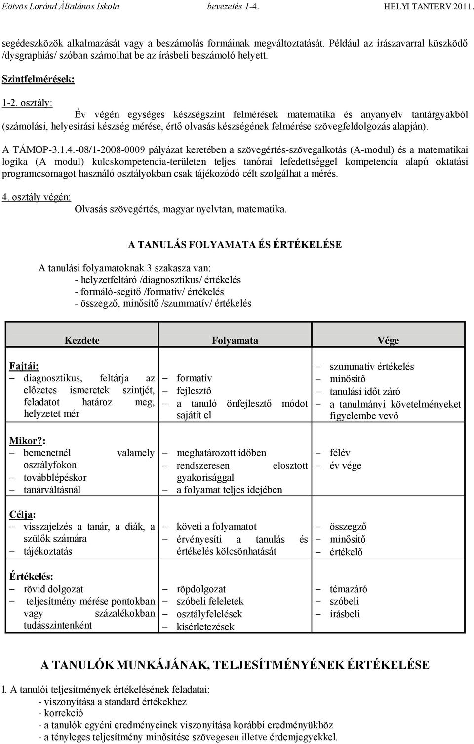 A TÁMOP-3.1.4.