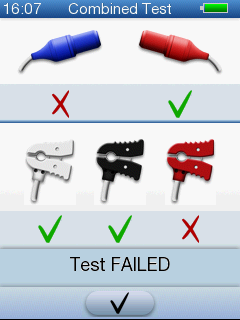8 Minőségtesztek 3. Nyomja meg a Combined (Kombinált) gombot a Quality Tests (Minőségellenőrzés) képernyőn.